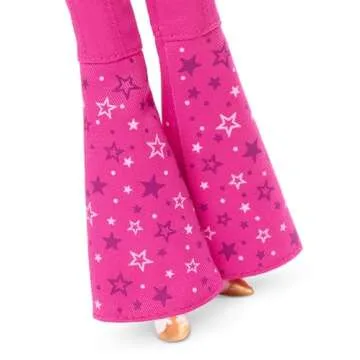 Barbie: The Movie Collectible Doll Margot Robbie as in Pink Western Outfit, Pink,silver