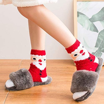 Gellwhu Christmas Cozy Fuzzy Socks for Women