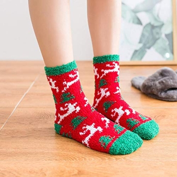 Gellwhu Christmas Cozy Fuzzy Socks for Women