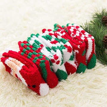 Gellwhu Christmas Cozy Fuzzy Socks for Women