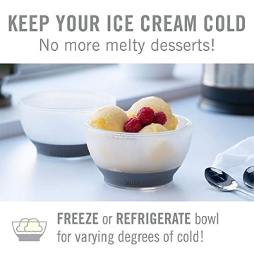 Host Freeze Ice Cream Bowls 18oz BPA-Free Double Walled