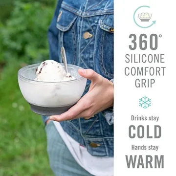 Host Freeze Ice Cream Bowls 18oz BPA-Free Double Walled