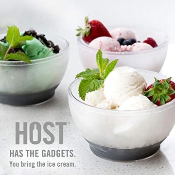 Host Freeze Ice Cream Bowls 18oz BPA-Free Double Walled