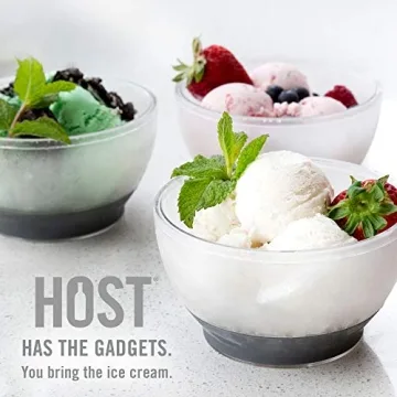 Host Freeze Ice Cream Bowls 18oz BPA-Free Double Walled