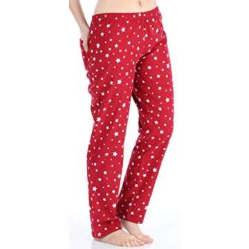 PajamaMania Women's Cotton Flannel Long Sleeve Button-Down Pajamas PJ Set, Red Black Plaid, X-Large