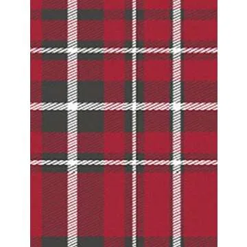 PajamaMania Women's Cotton Flannel Long Sleeve Button-Down Pajamas PJ Set, Red Black Plaid, X-Large