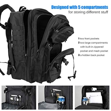 ProCase Military Tactical Backpack Waterproof 48L Rucksack