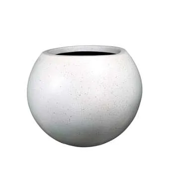 Elly Décor 12-Inch Round Fiberstone Planter - Lightweight & Durable