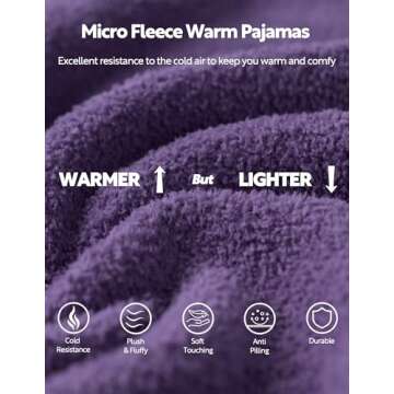 DAVID ARCHY Women's Cozy Fleece Pajamas Set - Soft, Warm & Stylish
