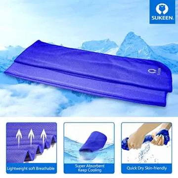 Sukeen [4 Pack Cooling Towel (40"x12"),Ice Towel,Soft Breathable Chilly Towel,Microfiber Towel for Y...