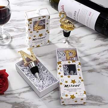Miicol Gold Prosecco Stopper - Personalized Wine Gift