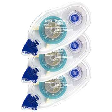 Tombow Mono Permanent Adhesive Refills, 3 Pack (62207) & Tombow MONO Permanent Adhesive Applicator, 1/3-Inch by 472-Inch (62106)