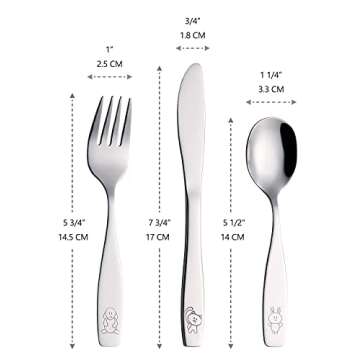 ANNOVA Kids Stainless Steel Cutlery Set for Children