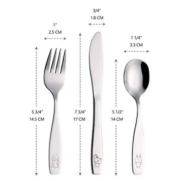 ANNOVA Kids Stainless Steel Cutlery Set for Children