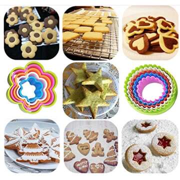 25 PCS Cookie Cutter Set Multi-size Sandwich Fondant Cake Fruit Vegetable Shapes Cutter Set