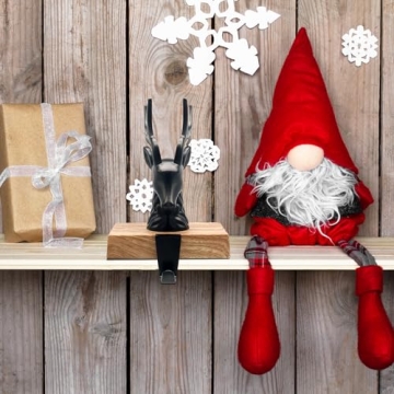 Sturdy 3D Reindeer Christmas Stocking Holders Set of 4