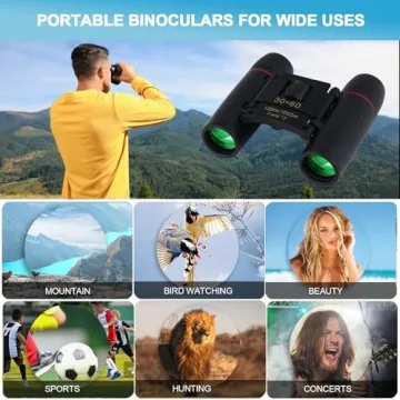 PISEZ 30X60 Binoculars - Compact & Lightweight