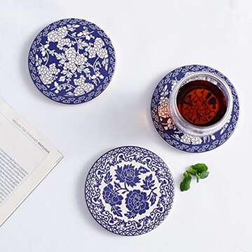 Ceramic Coasters Set - Stylish & Functional Table Protection