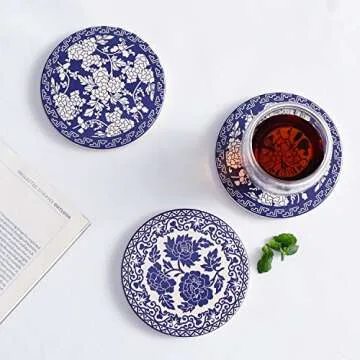 Ceramic Coasters Set - Stylish & Functional Table Protection