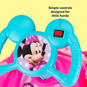 Kid Trax Toddler Disney Minnie Mouse Quad Ride-On, Kids 18-30 Months, 6V Battery and Charger Included, Max Weight 45 lbs, Hot Pink