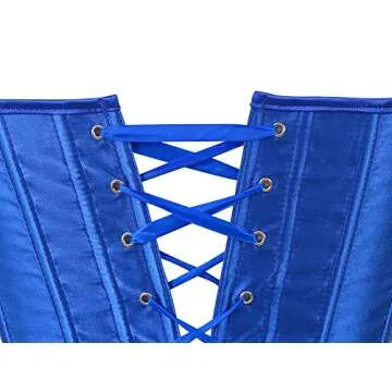 Stylish Women's Blue Bustier Corset for Costumes