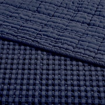 Levtex Home Mills Waffle Full/Queen Quilt Set in Navy