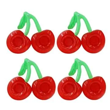 Cherry Inflatable Drink Holders for Pool Parties 4PCS
