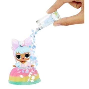 LOL Surprise Mix & Make Birthday Cake Tots with Collectible Doll, DIY Cake Dress, Cake Making and Decorating, Ingredients and Glitter Sprinkles, Cake Dress Doll- Great Gift for Girls Age 3+