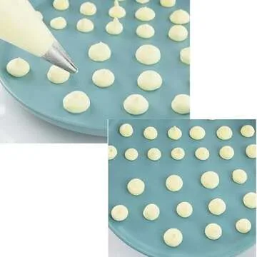 6pcs Round Piping Nozzles Set Stainless Steel Icing Piping Tips 6 Sizes Frosting Tips for Pastry, Dessert, Cake Decorating Supplies Baking Set Tools