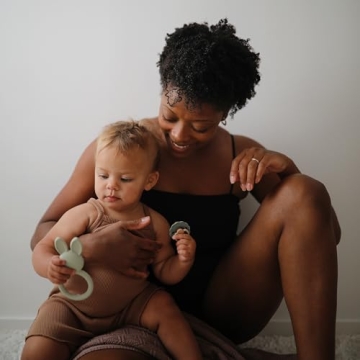 Mushie Silicone Baby Teether Toy | Adorable Bunny Design