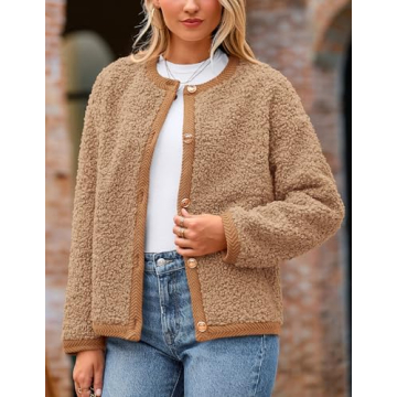 Stylish PRETTYGARDEN Faux Fur Shearling Coat for Winter
