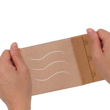 YARBAR Bra Extender 3 Hook Womens Bra Strap Extenders Pack of 3 Soft Comfortable (Assorted, 1/2 inch spacing)