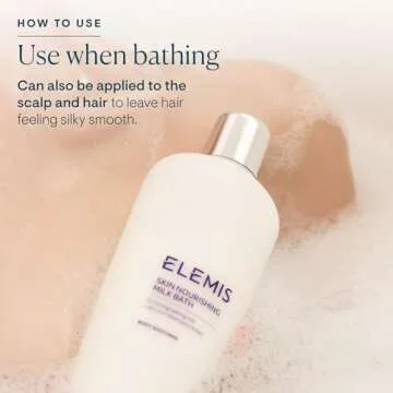 ELEMIS Skin Nourishing Milk Bath | Creamy Bathing Milk Enriches, Conditions and Softens Extra Dry Skin with Camellia Oil and Oat Extract | 400 mL