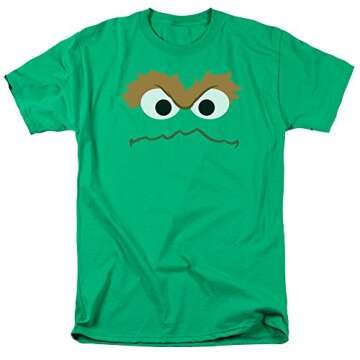 Sesame Street Oscar Face Unisex Graphic Tee for Everyday Wear