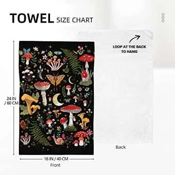 Bapcoku Kitchen Towels Decorative Set Absorbent Dish Towels for Kitchen Farmhouse Home Decor (Mushro...