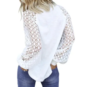 MIHOLL Women's Lace Long Sleeve Tops for Any Occasion