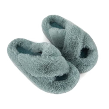Stylish Women's Dusty Blue Slippers for Comfort and Elegance