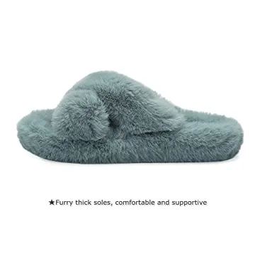 Stylish Women's Dusty Blue Slippers for Comfort and Elegance