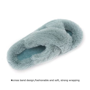 Stylish Women's Dusty Blue Slippers for Comfort and Elegance
