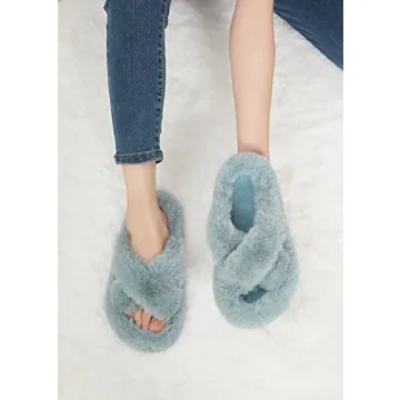 Stylish Women's Dusty Blue Slippers for Comfort and Elegance