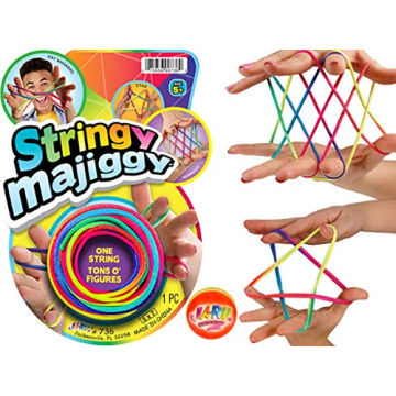 JA-RU Stringy Majiggy Cat’s Cradle - Classic Hand String Toy for Family Fun and Creativity!