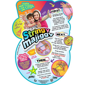 JA-RU Stringy Majiggy Cat’s Cradle - Colorful String Toy for All