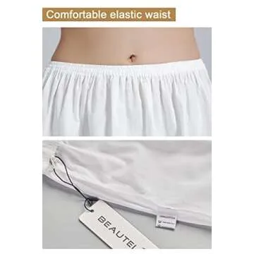 BEAUTELICATE Womens Half Slip 100% Cotton Vintage Underskirt