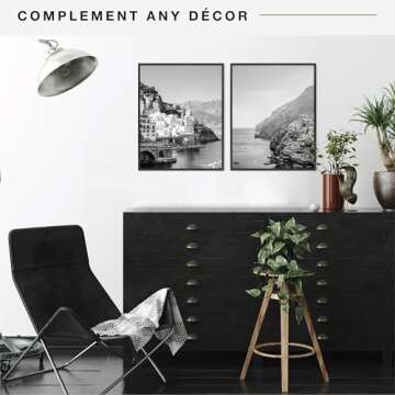 MCS Original Poster Frame 16x20 Black Lightweight Vertical & Horizontal Wall Hanging Large Picture Frame for Posters, Art Prints & Gallery Wall (2-Pack)