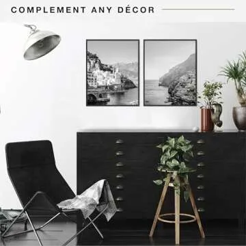 MCS Original Poster Frame 16x20 Black Lightweight Vertical & Horizontal Wall Hanging Large Picture Frame for Posters, Art Prints & Gallery Wall (2-Pack)