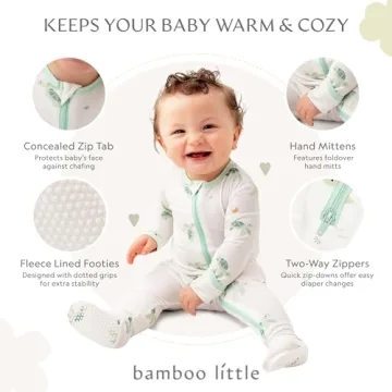 Soft Bamboo Turtle Footie for Babies - Comfortable Sleepwear