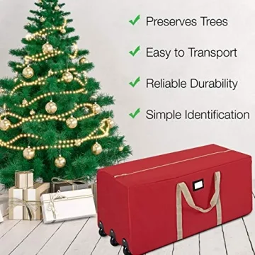 ProPik Rolling Christmas Tree Bag - Heavy Duty & Large Capacity
