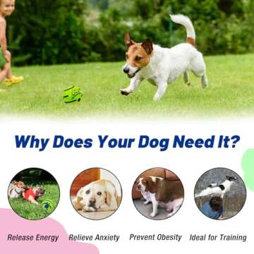 Small Wobble Giggle Ball for Dogs,Shake Make Giggle Sound,Squeaky Dog Toys Ball,Chewing Ball for Training Teeth Cleaning Herding Balls Indoor Outdoor Safe Dog Gifts for Puppy Small Medium Dogs