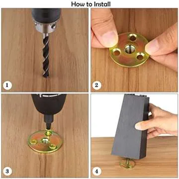 TURSTIN 8 Pack 5.7 Inch Furniture Legs Plastic Sofa Coach Legs Square Tapered Feet Sofa Legs with T-Nuts Screws for Legs Sofas Chairs Cabinets Dressers Beds, Black