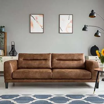 TURSTIN 8 Pack 5.7 Inch Furniture Legs Plastic Sofa Coach Legs Square Tapered Feet Sofa Legs with T-Nuts Screws for Legs Sofas Chairs Cabinets Dressers Beds, Black